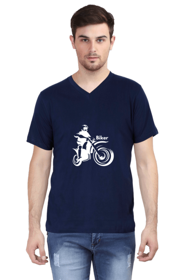 The Biker Male Vneck Half Sleeve - Image 2