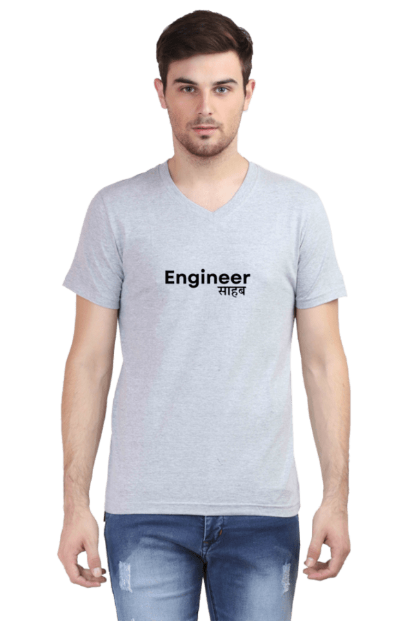 Engineer Sahab Male Vneck Half Sleeve Black