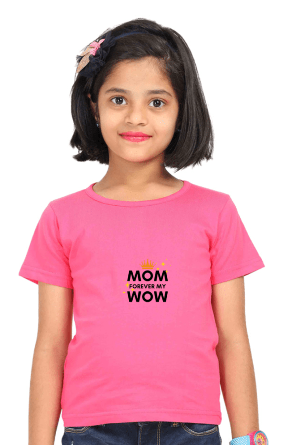 Super Mom Girl Round Neck Half Sleeve Classic