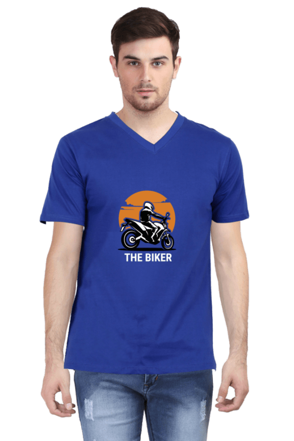 The Biker Male Vneck Half Sleeve