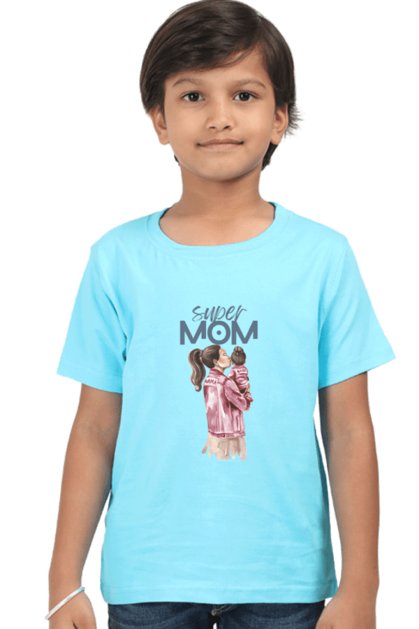 Super Moom Boy Round Neck Half Sleeve Classic - Image 2