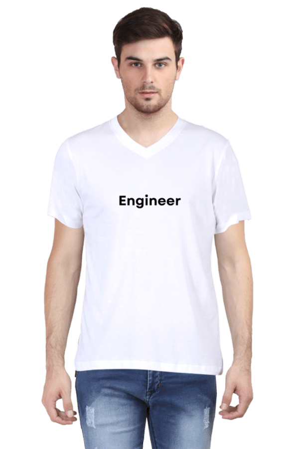 Engineer Male Vneck Half Sleeve Black - Image 2