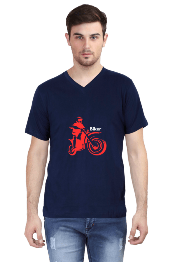 The Biker Male Vneck Half Sleeve - Image 2