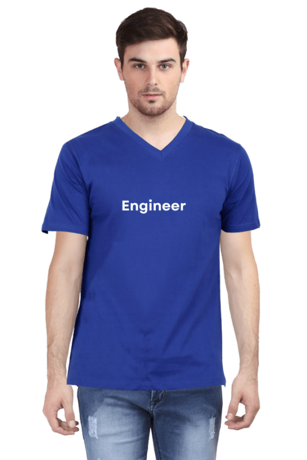 Engineer Male Vneck Half Sleeve White - Image 2