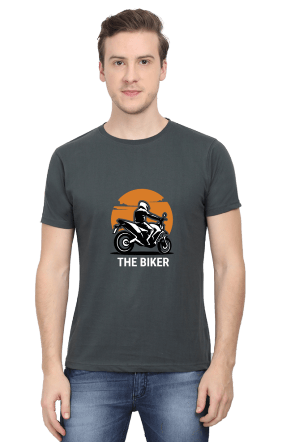 The Biker Male Round Neck Half Sleeve Classic