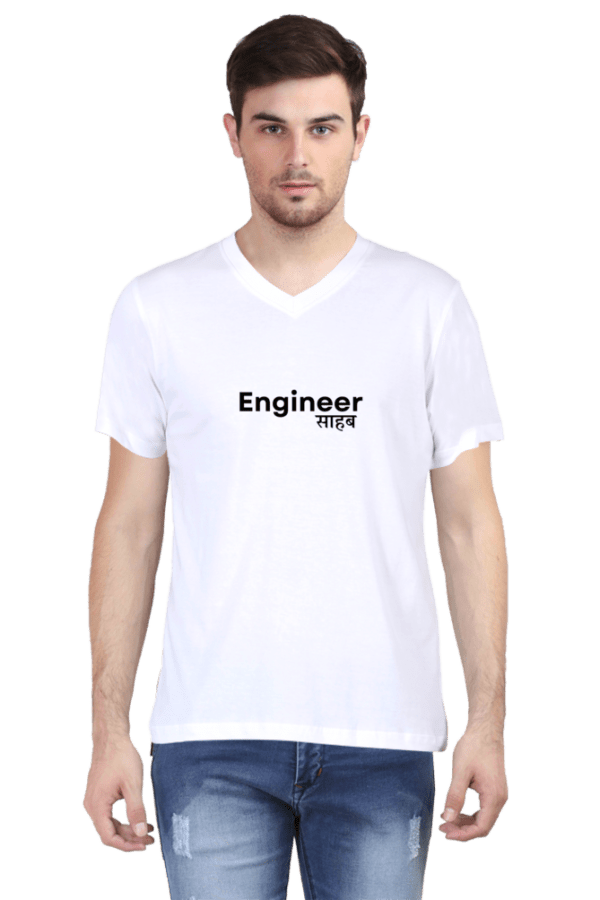 Engineer Sahab Male Vneck Half Sleeve Black - Image 2