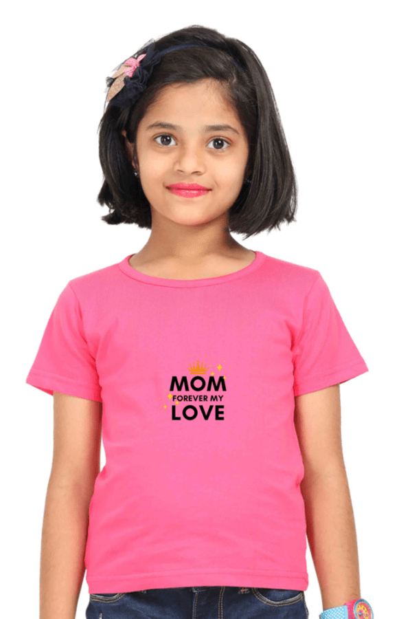 Super Mom Girl Round Neck Half Sleeve Classic