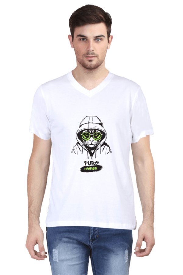 PUBG Gamer Male Vneck Half Sleeve - Image 2