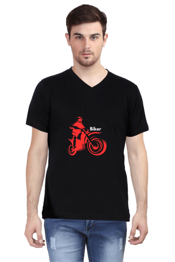 The Biker Male Vneck Half Sleeve - Image 3