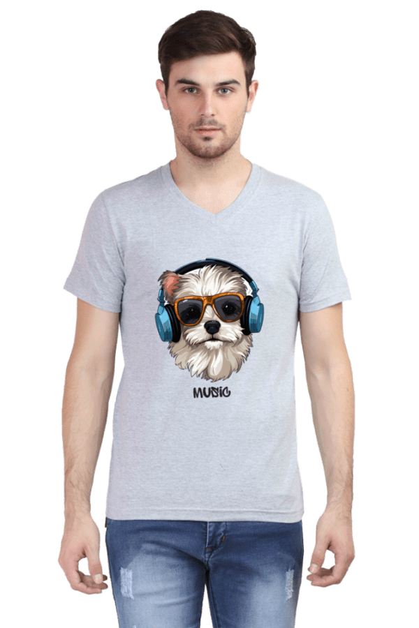 Music Male Vneck Half Sleeve - Image 2