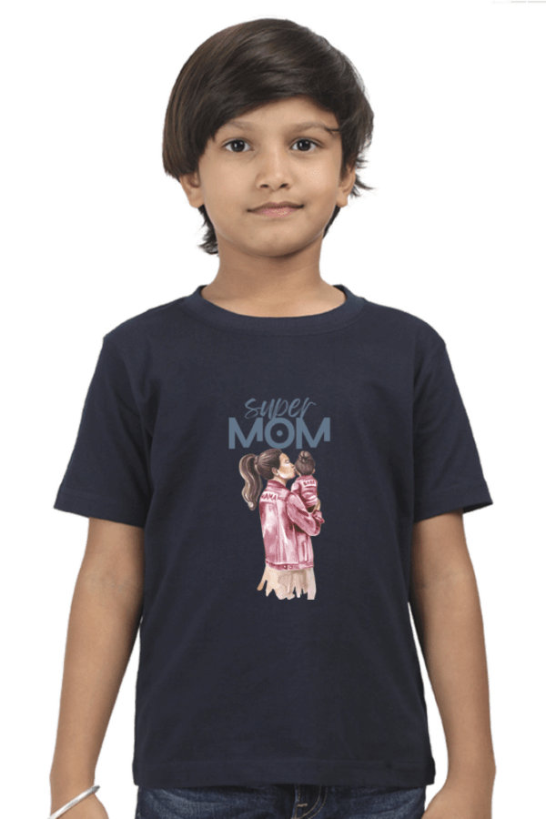 Super Mom Boy Round Neck Half Sleeve Classic - Image 2