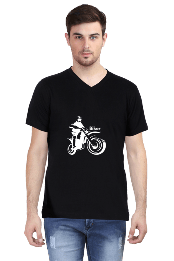 The Biker Male Vneck Half Sleeve - Image 3