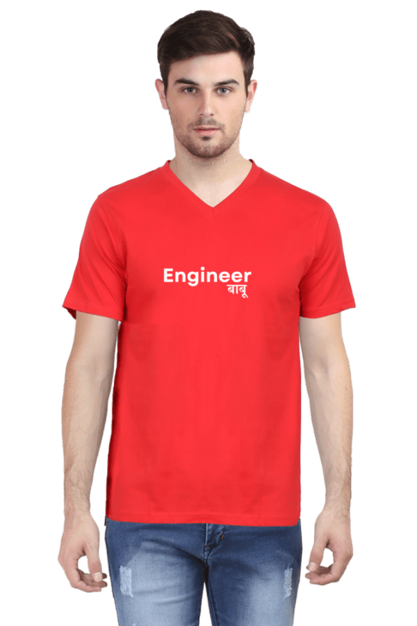 Engineer Babu Male Vneck Half Sleeve White - Image 4