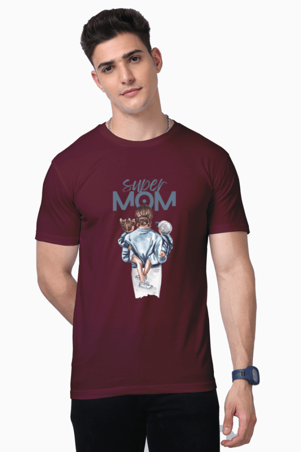 Super Mom Unisex Supima Male T-Shirt - Image 3