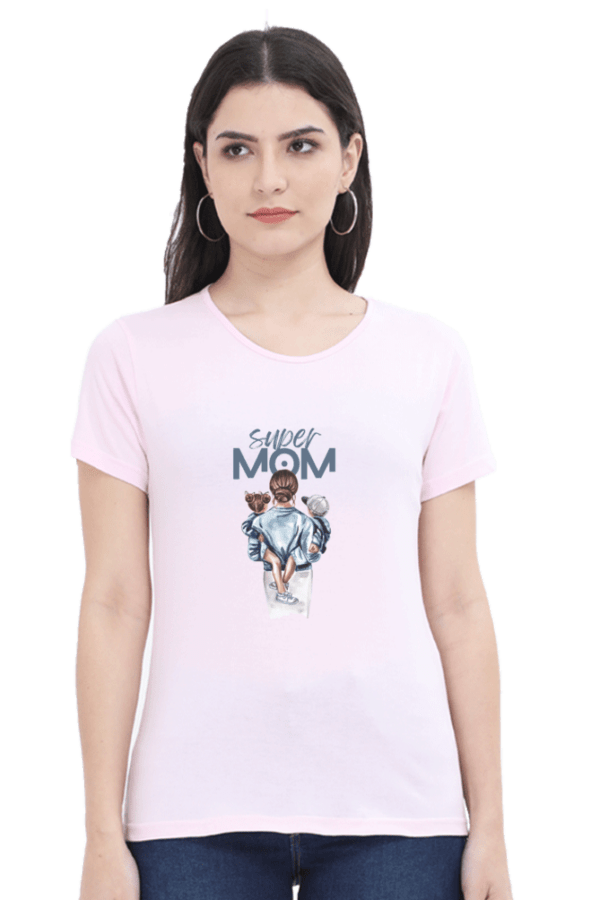 Super Mom Female Round Neck Half Sleeve Classic - Image 2