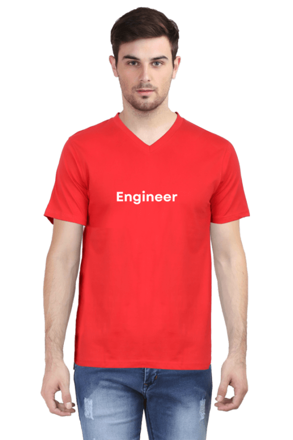 Engineer Male Vneck Half Sleeve White - Image 4