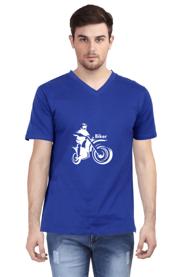 The Biker Male Vneck Half Sleeve