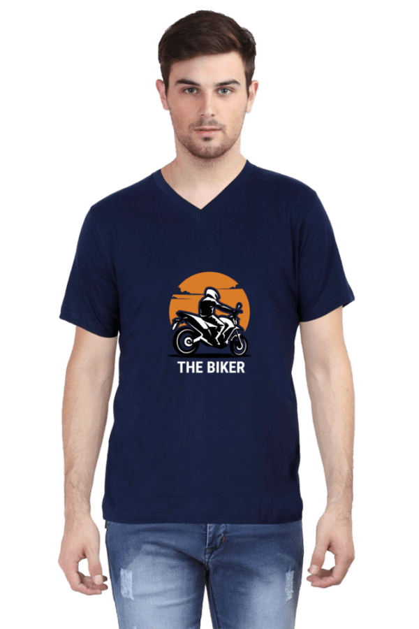 The Biker Male Vneck Half Sleeve - Image 2