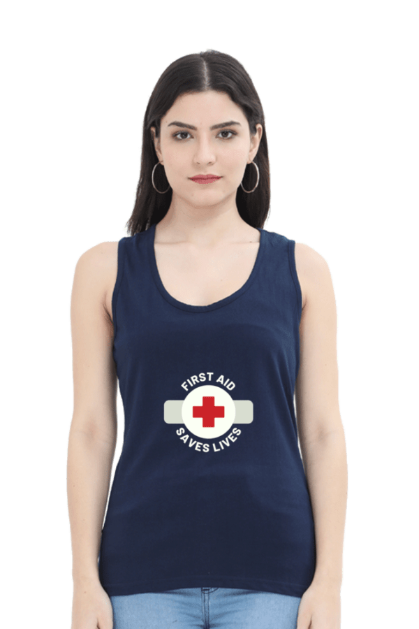 First Aid Saves Lives Female Tank Top - Image 2