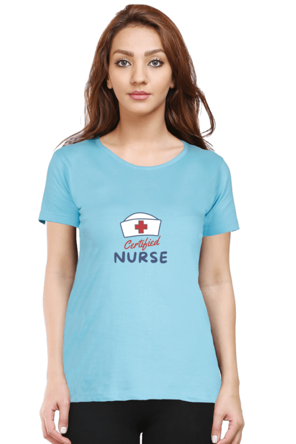 Certified Nurse Female Round Neck Half Sleeve Classic - Image 2