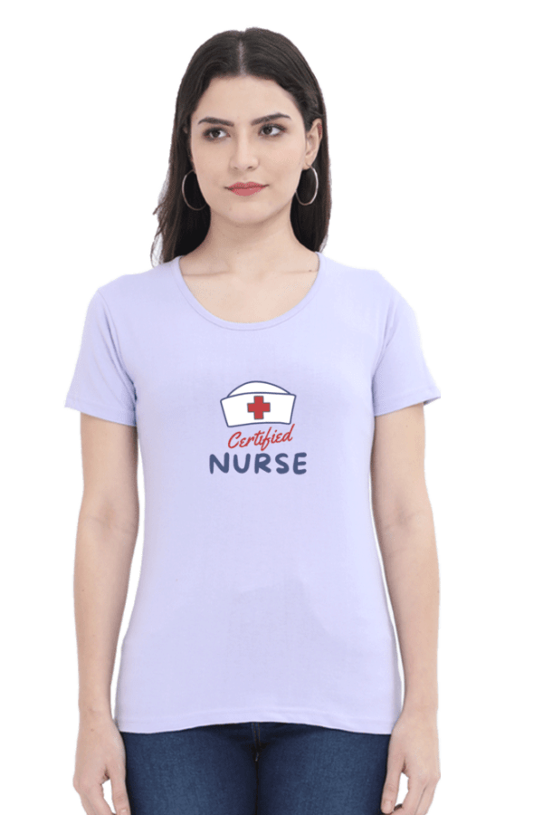 Certified Nurse Female Round Neck Half Sleeve Classic - Image 2