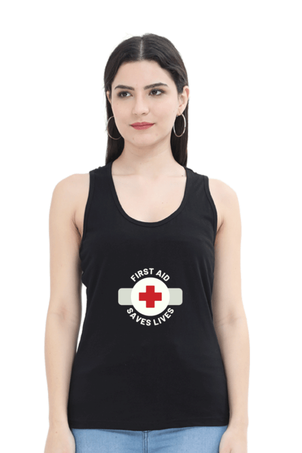 First Aid Saves Lives Female Tank Top - Image 3