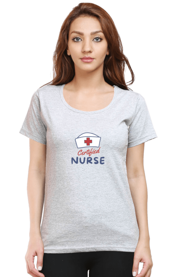 Certified Nurse Female Round Neck Half Sleeve Classic - Image 3