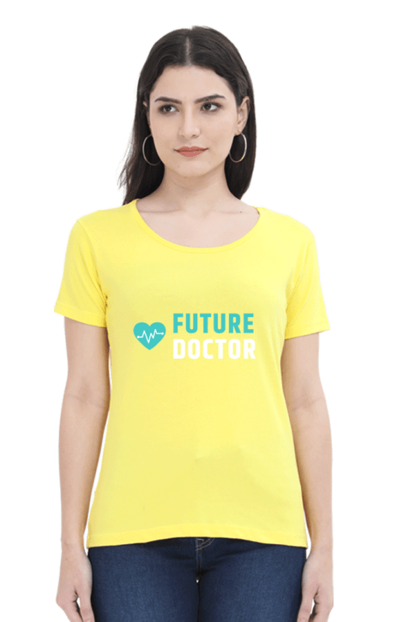 Future Doctor Female Round Neck Half Sleeve Classic - Image 4