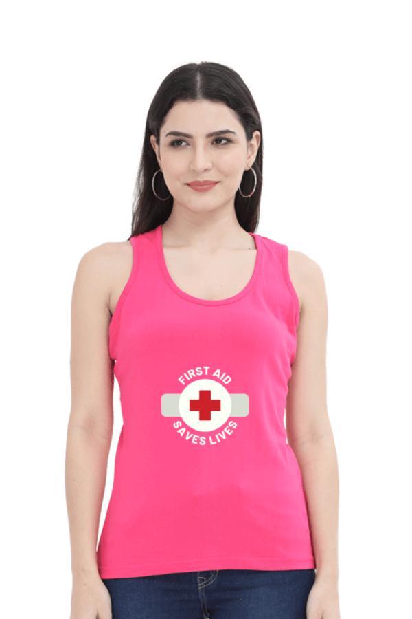 First Aid Saves Lives Female Tank Top