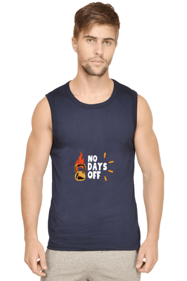 No Days Off Gym Male Round Neck Sleeveless - Image 3