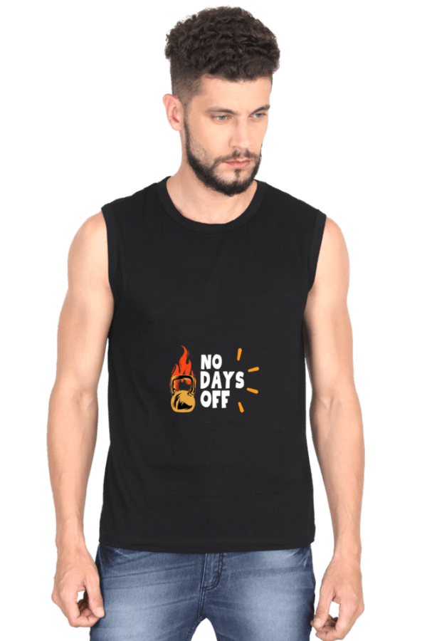 No Days Off Gym Male Round Neck Sleeveless - Image 4