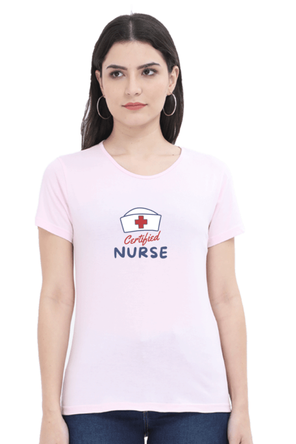 Certified Nurse Female Round Neck Half Sleeve Classic - Image 3