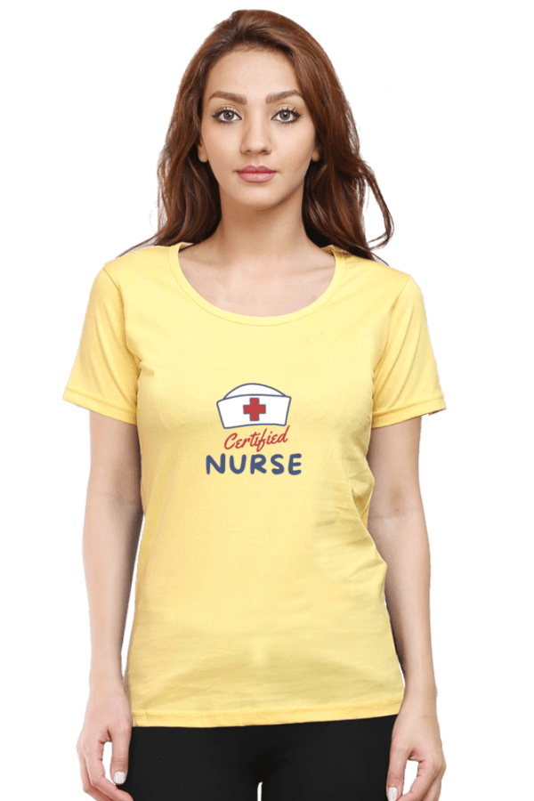 Certified Nurse Female Round Neck Half Sleeve Classic