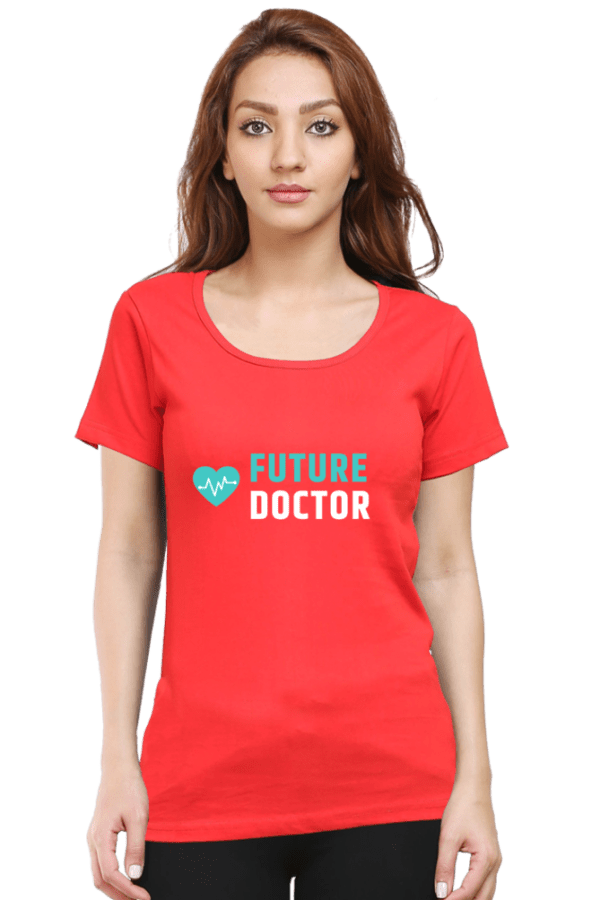 Future Doctor Female Round Neck Half Sleeve Classic - Image 9